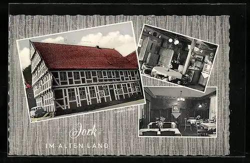 Passepartout-AK Jork im Alten Land, Sievers Hotel H. Schierholtz