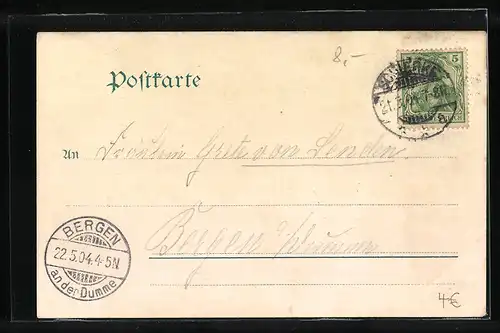 AK Nordhausen, Teilansicht mit Strassenpartie