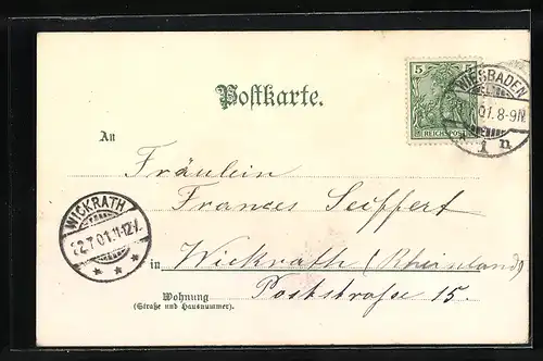 Künstler-AK Carl Münch: Wiesbaden, Partie am Opernhaus