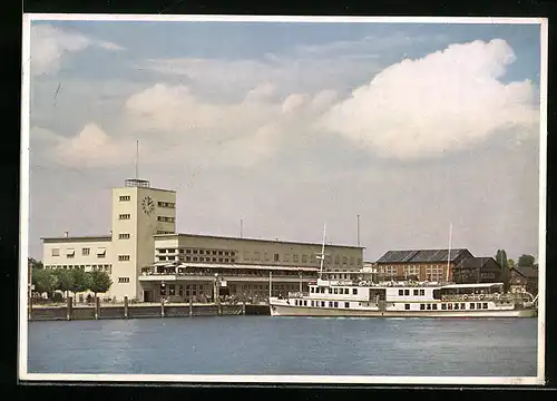 AK Friedrichshafen a. B., Hafenbahnhof und Hafenanlage