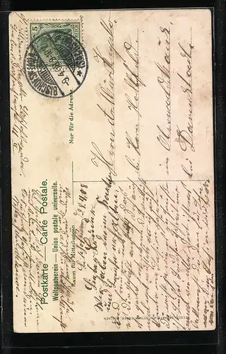 AK Bischofswerda, Ortsansicht mit Schwalbe