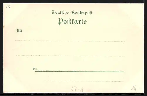 Lithographie Hamburg, Allgemeine Gartenbauausstellung 1897, Haupausstellungsgebäude, Warenhaus Tietz Gr. Burstah