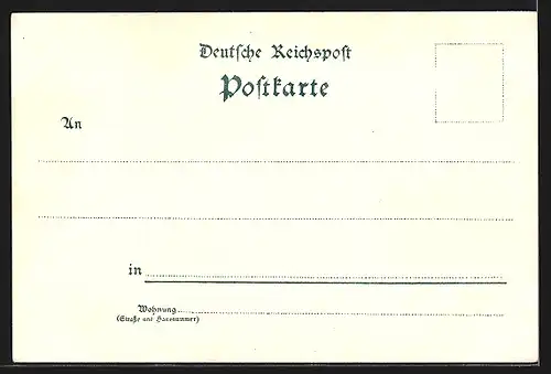Lithographie Mittweida, Post, Electr. Practicum, Technicum und Markt