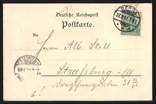 Lithographie Bebra, Strassenansicht