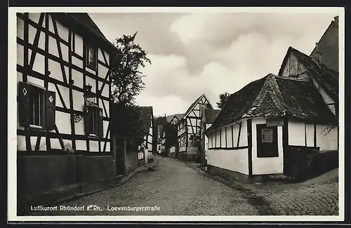 AK Rhöndorf a. Rh., Fachwerkhäuser in der Loewenburgerstrasse