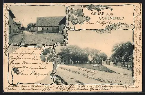 AK Schenefeld, Strassenpartie im Ortskern