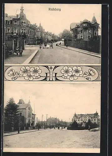 AK Radeberg, zwei Motive aus dem Ort