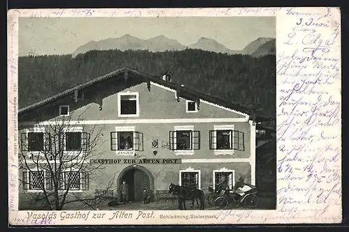 AK Schladming, Vasolds Gasthof zur Alten Post