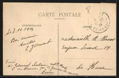 AK Orbiquet, Chateau, Facade principale