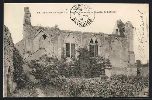 AK Bayeux, longues ruines de la chapelle de l`abbaye
