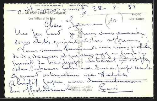 AK Le Home-sur-Mer, les Villas et la Mer