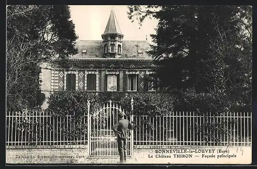 AK Bonneville-la-Louvet, le Chateau Thiron, Facade principale