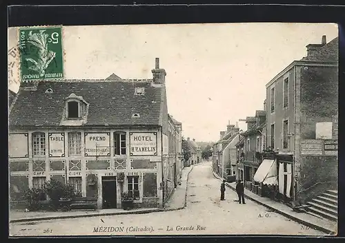 AK Mezidon, La Grande-Rue, Strassenpartie