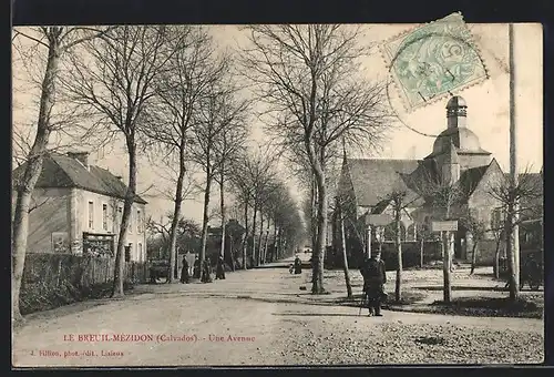 AK Le Breuil-Mézidon, Une Avenue