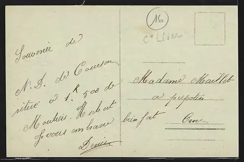 AK Notre-Dame-de-Courson, Kinder stehen am Ortsrand