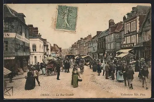 AK Orbec, la Rue Grande