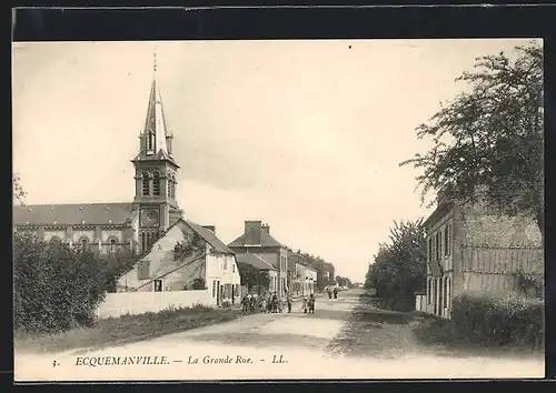 AK Ecquemanville, la Grande Rue