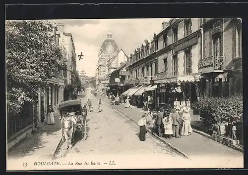 AK Houlgate, la Rue des Bains