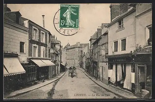 AK Lisieux, la Rue de Caen