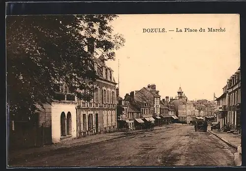 AK Dozulé, la Place du Marché