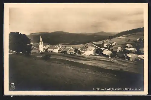 AK Altglashütten, Gesamtansicht mit Kirche
