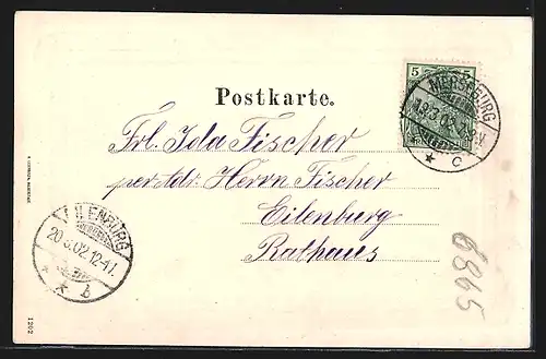 AK Merseburg, Blick zum Schloss