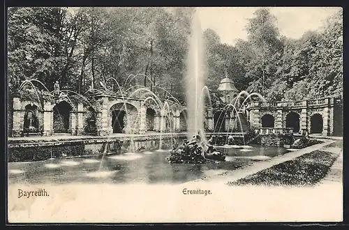 AK Bayreuth, Eremitage mit Wasserspiel