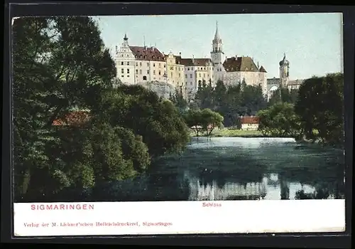 AK Sigmaringen, Blick zum Schloss