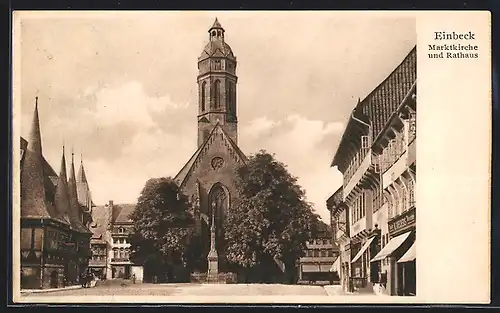 AK Einbeck, Marktkirche und Rathaus