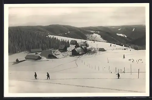 AK Feldberg / Schwarzwald, Feldberger Hof im Neuschnee
