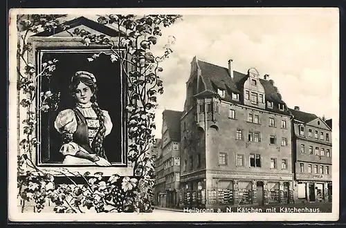 AK Heilbronn a. N., Kätchen mit Kätchenhaus