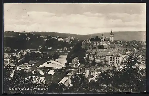 AK Weilburg / Lahn, Teilansicht vom Berg aus gesehen