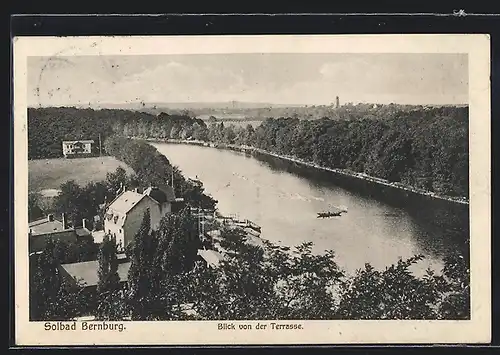 AK Bad Bernburg, Blick von der Terrasse