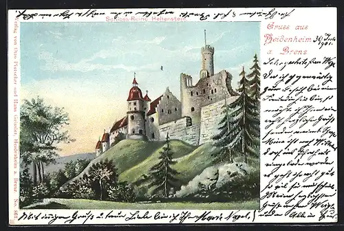 AK Heidenheim a. Brenz, Schlossruine Hellenstein