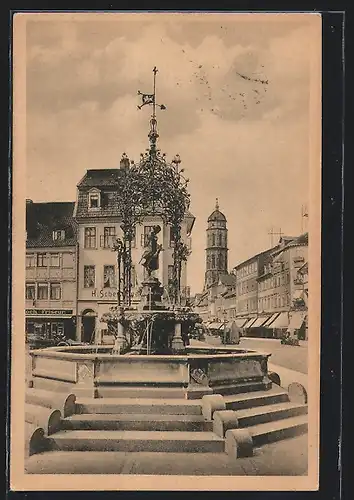 AK Göttingen, am Gänselieselbrunnen