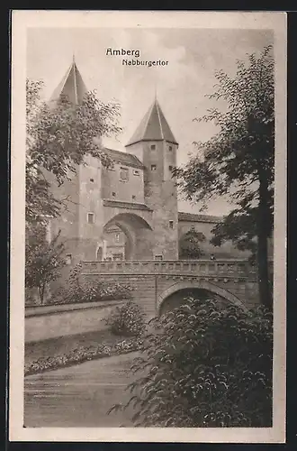 AK Amberg, Blick zum Nabburger Tor