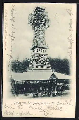 AK Josefshöhe i. H., Restaurant und Aussichtsturm