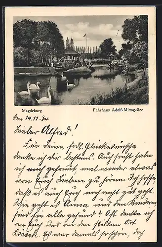 AK Magdeburg, Fährhaus Adolf-Mittag-See