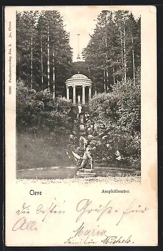 AK Cleve, Amphitheater, Springbrunnen und Pavillon