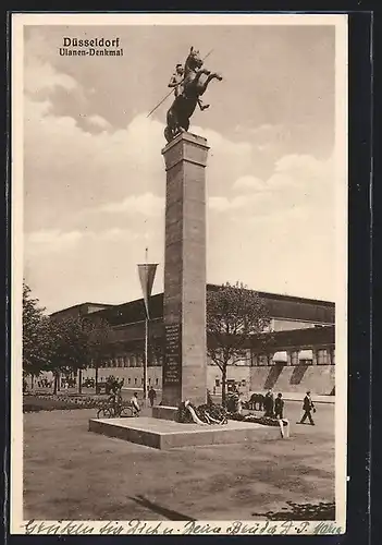 AK Düsseldorf, Ulanen-Denkmal