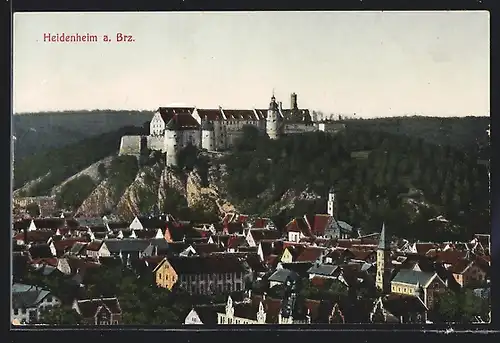 AK Heidenheim a. Brz., Totale mit Schloss