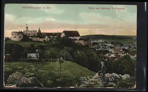 AK Heidenheim a. Br., Blick auf Schloss Hellenstein