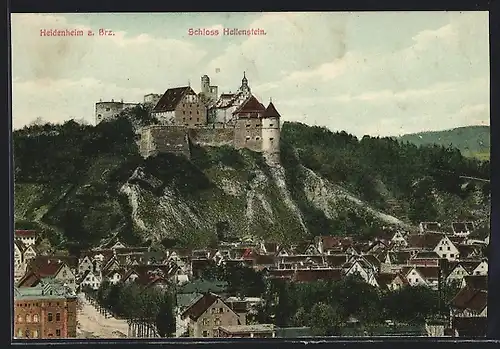 AK Heidenheim a. Brz., Schloss Hellenstein mit Umgebung