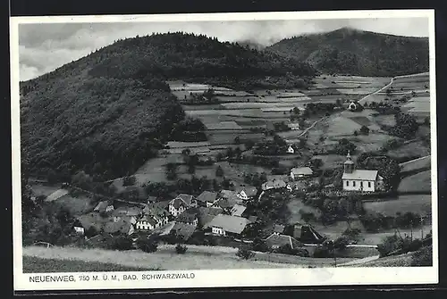 AK Neuenweg /Bad Schwarzwald, Teilansicht mit Kirche