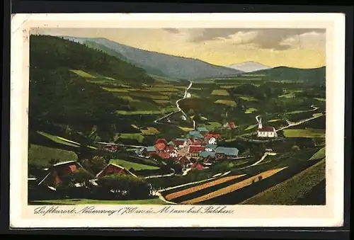 AK Neuenweg am bad. Belchen, Ortsansicht aus der Vogelschau