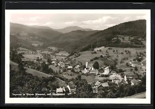 AK Tegernau im kleinen Wiesental /Schwarzwald, Ortsansicht aus der Vogelschau