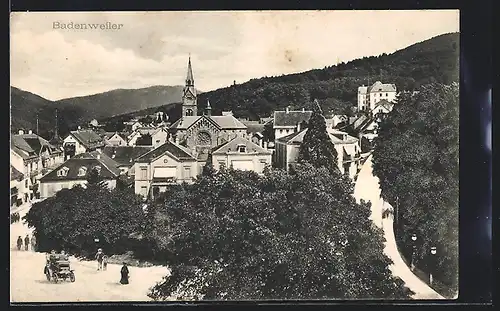 AK Badenweiler, Ortsansicht aus der Vogelschau