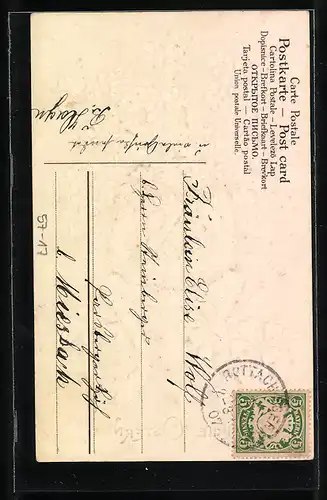 Künstler-AK Blaue Blumen erblühen in einer Blumenvase, Blumenbild