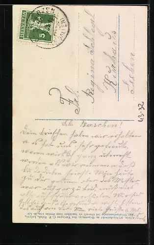 AK Der liebste Platz der Kinder ist die Rasenbank am Elterngrab