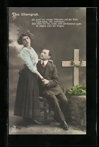 AK Wenn der Kummer sie quält flieht sie an das Elterngrab